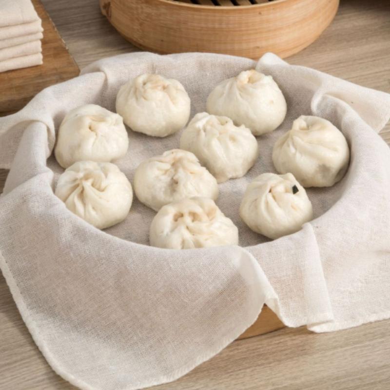 Kitchen Baking Mat - 3Pcs 라운드 순수 코튼 스티머 천