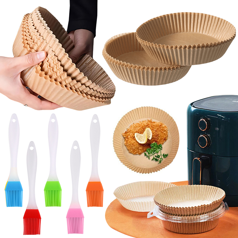 Kitchen Baking Mat - 50/100개 에어프라이어 종이 접시 (랜덤 색상