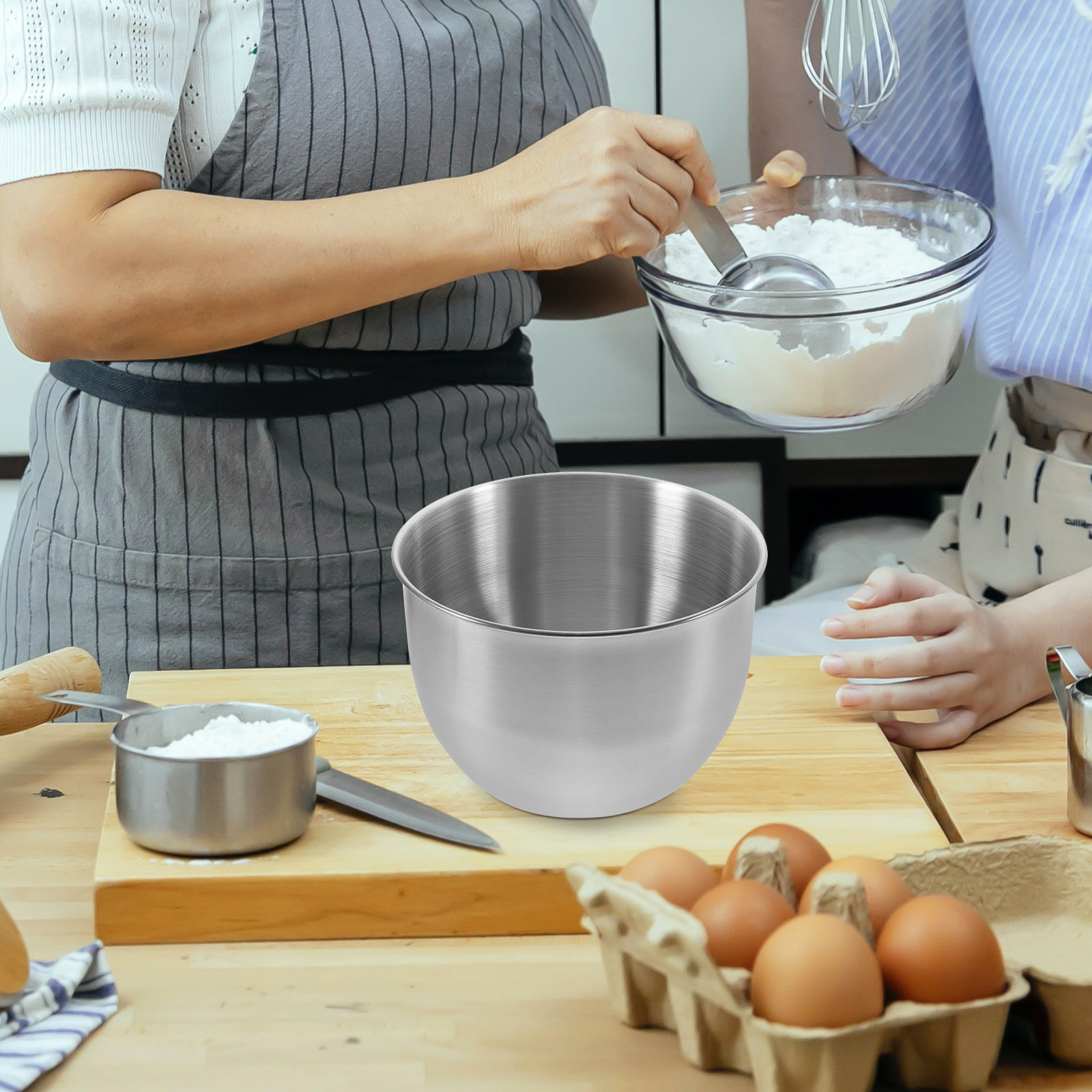 Kitchen Baking Storage - 딥 스테인리스 스틸 믹싱볼 두꺼운 금속