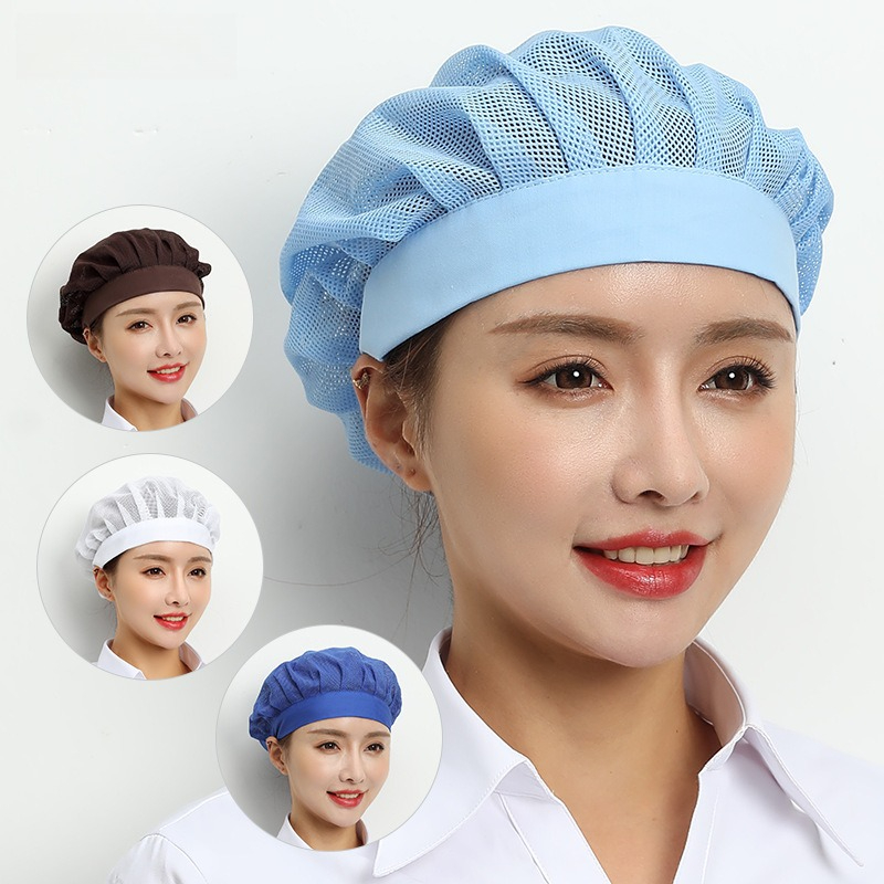 Kitchen Set Bakery - 전문적인 세련된 셰프 모자 헤어넷 세트,