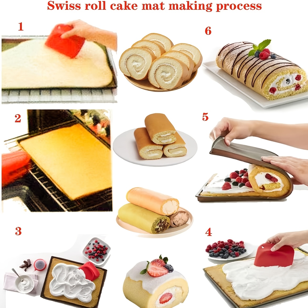 스위스 롤 케이크용 실리콘 베이킹 매트 2개 - 가장자 - Kitchen Baking Mat 리뷰 및 가격