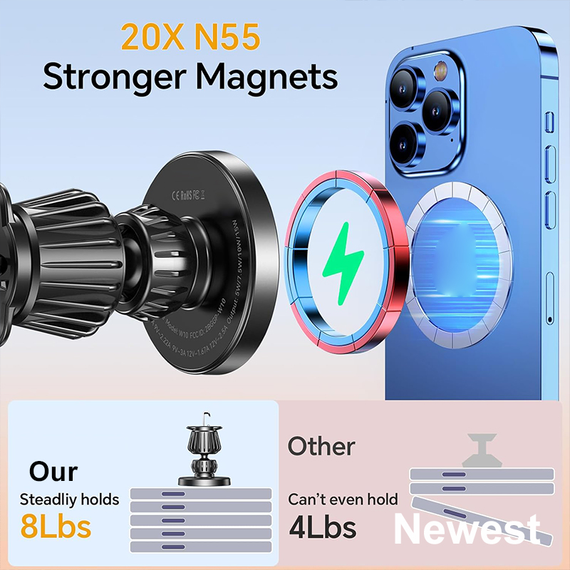 UYUXIO 15W 고속 무선 마그네틱 차량용 충전기  - Cooling Rack Wire 리뷰 및 가격