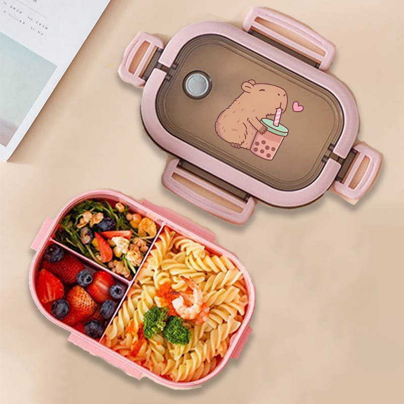 Capybara 도시락 상자 애니메이션 동물 인쇄 식품 - Kitchen Baking Storage 리뷰 및 가격