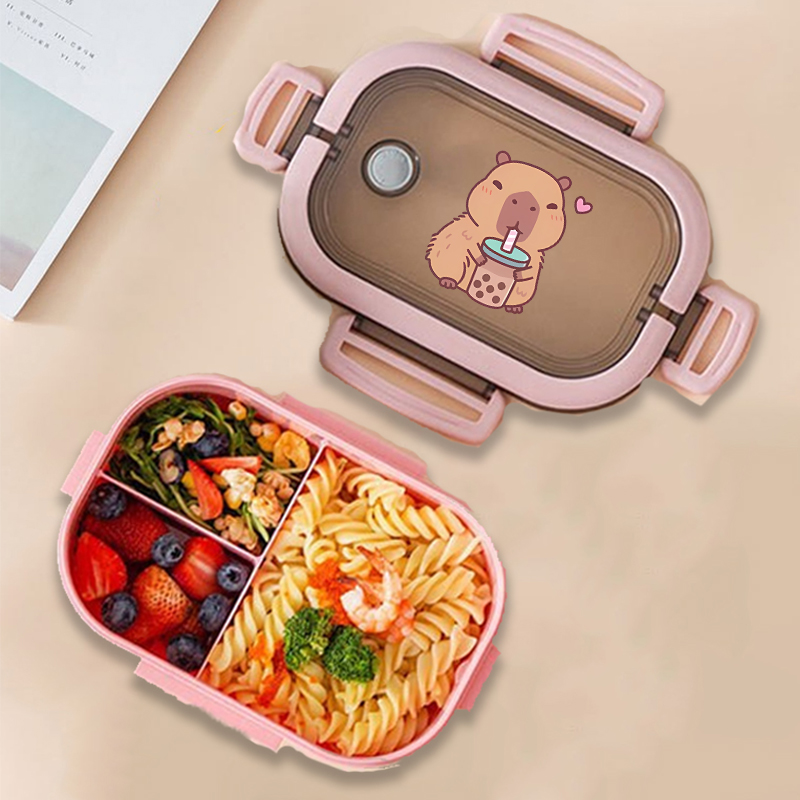 Capybara 도시락 상자 애니메이션 동물 인쇄 식품 - Kitchen Baking Storage 리뷰 및 가격