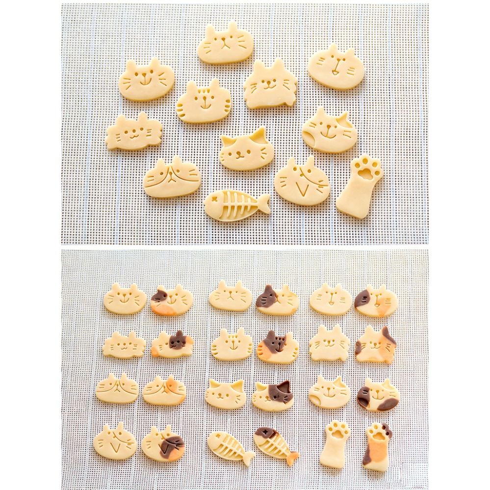 귀여운 새끼 고양이 DIY 스탬프 쿠키 커터 베이킹 몰 - Kitchen Baking Storage 리뷰 및 가격