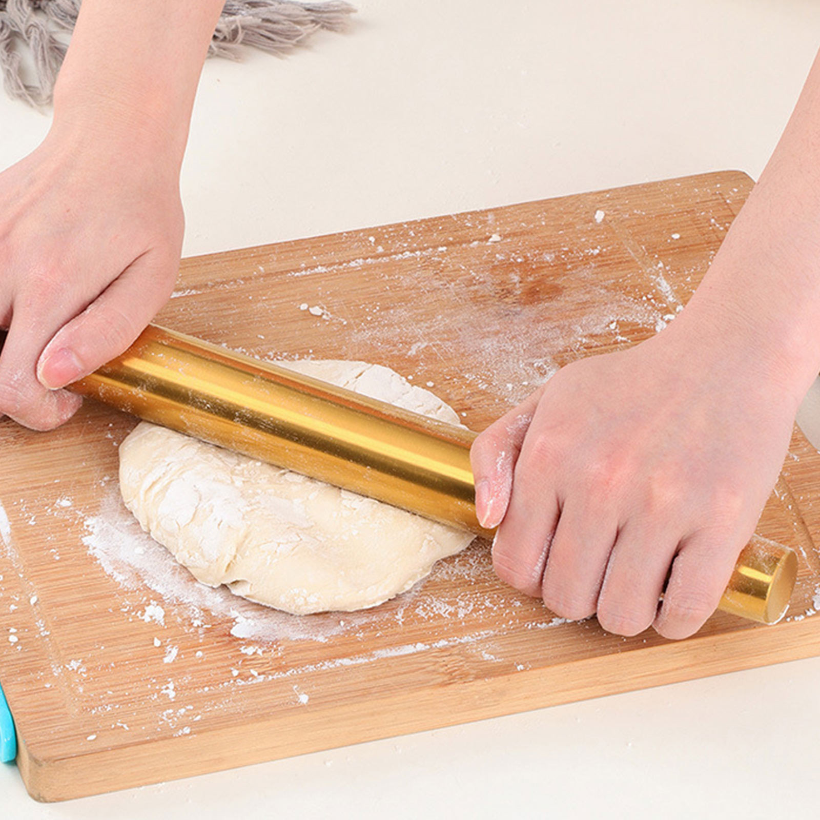 금색 밀대 베이킹 도구 쿠키 롤링 스테인리스 스틸 국수 - Kitchen Roll Baking 리뷰 및 가격