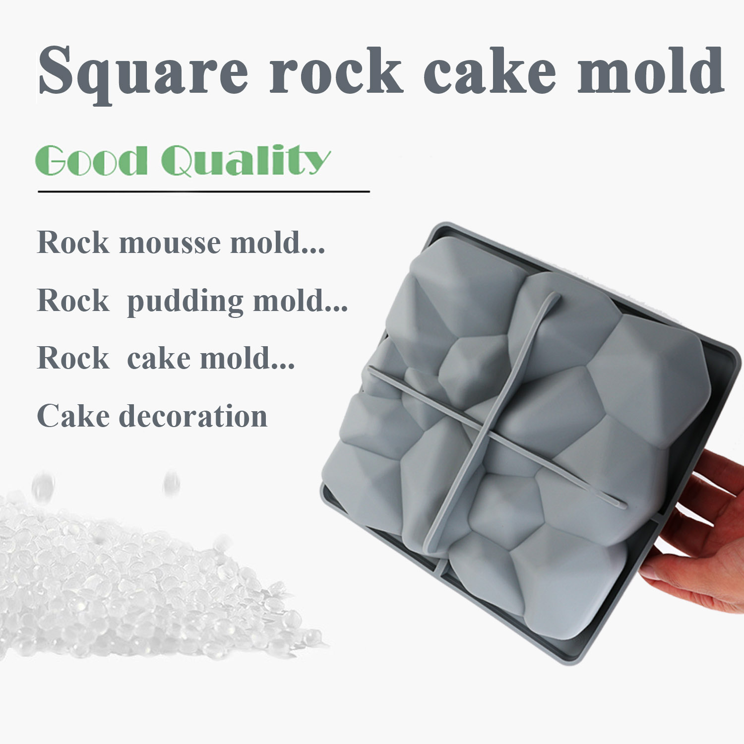 정사각형 돌 모양 실리콘 케이크 몰드 세트, 젤리, 케 - Kitchen Baking Must Haves 리뷰 및 가격