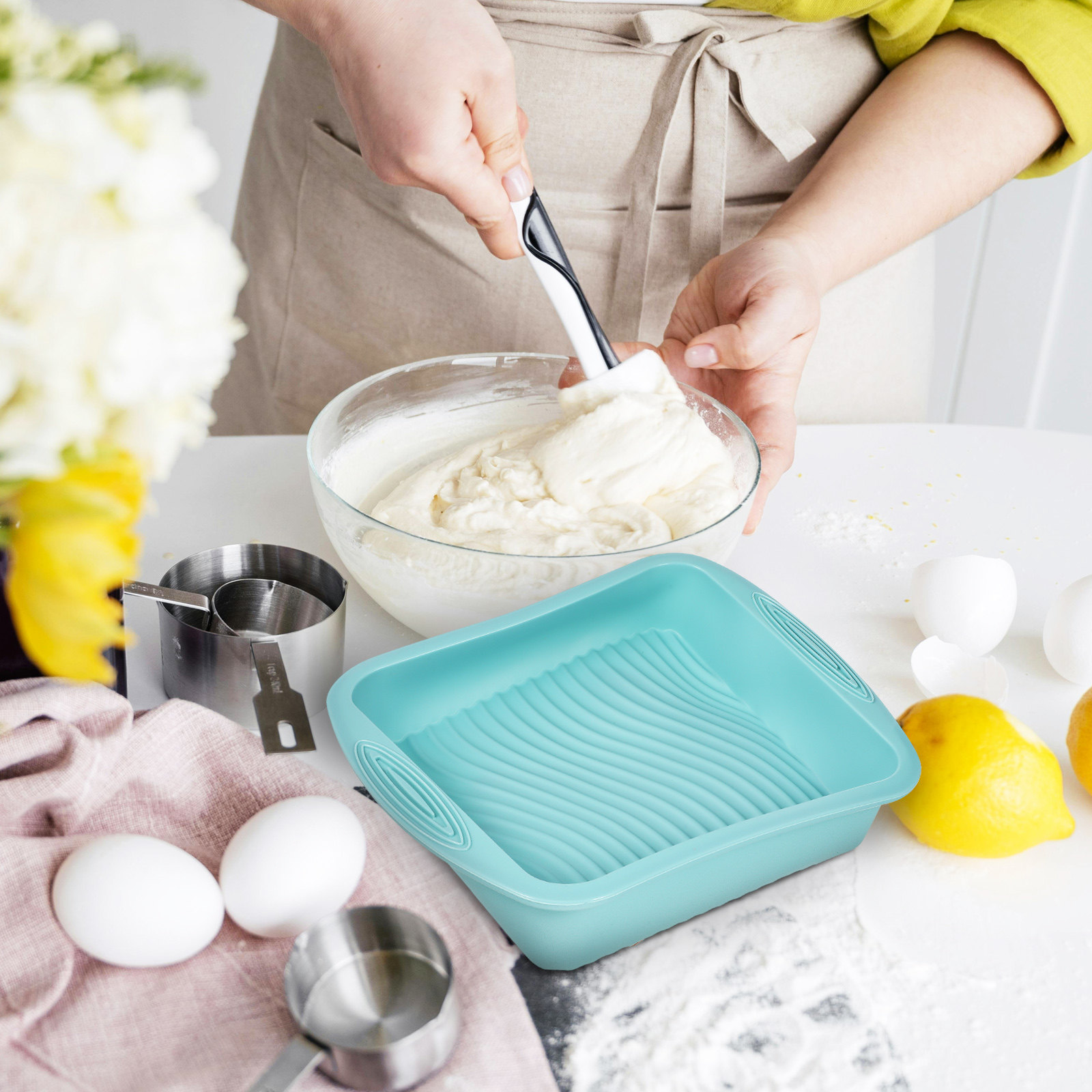 사각형 실리콘 케이크 틀 베이킹 팬 빵 틀 논스틱 베이 - Kitchen Baking Pans 리뷰 및 가격