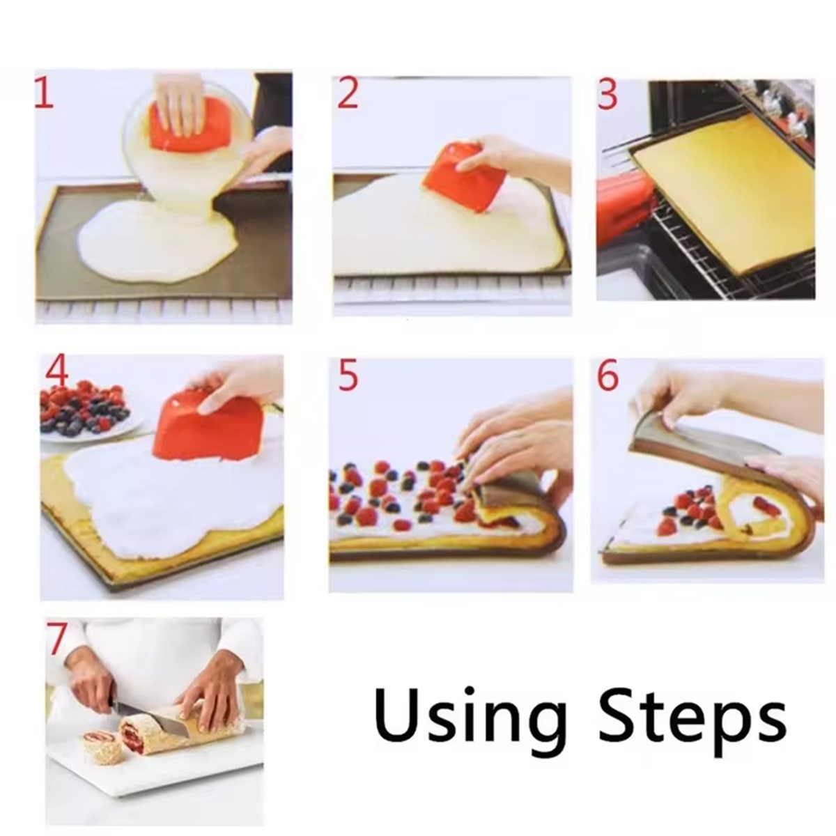 【필수품목 목록】 3PC 실리콘 베이킹 매트 케이크 롤 - Kitchen Baking Must Haves 리뷰 및 가격