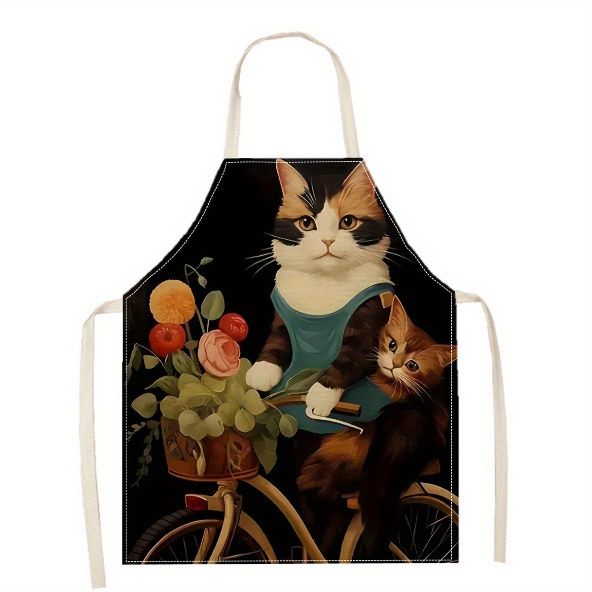 린넨 앞치마 재미있는 고양이 선글라스 프린트 주방 요리 - Kitchen Baking Ideas 리뷰 및 가격