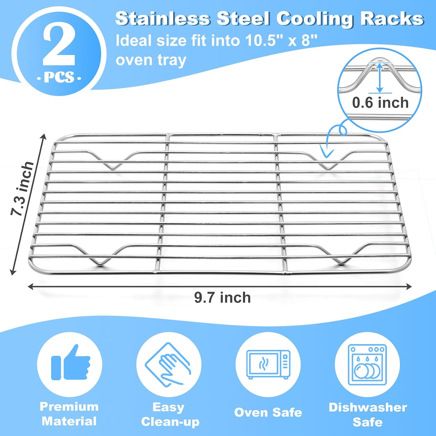 P&P CHEF 9.7' x 7.3' 쿨링 베이킹 와이 - Cooling Rack Wire 리뷰 및 가격